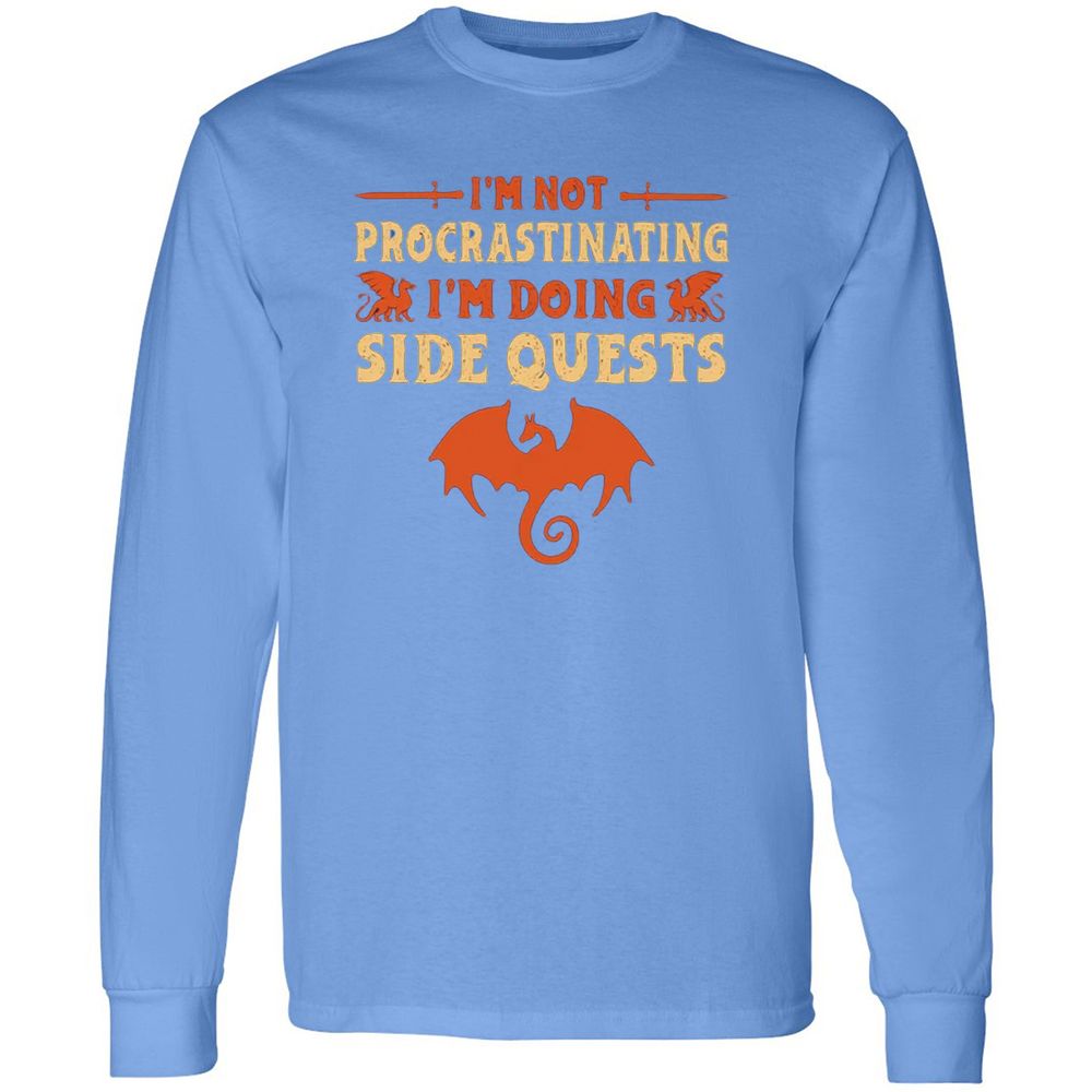 I'm Doing Side Quests Long Sleeve T-Shirt - Carolina Blue - 12