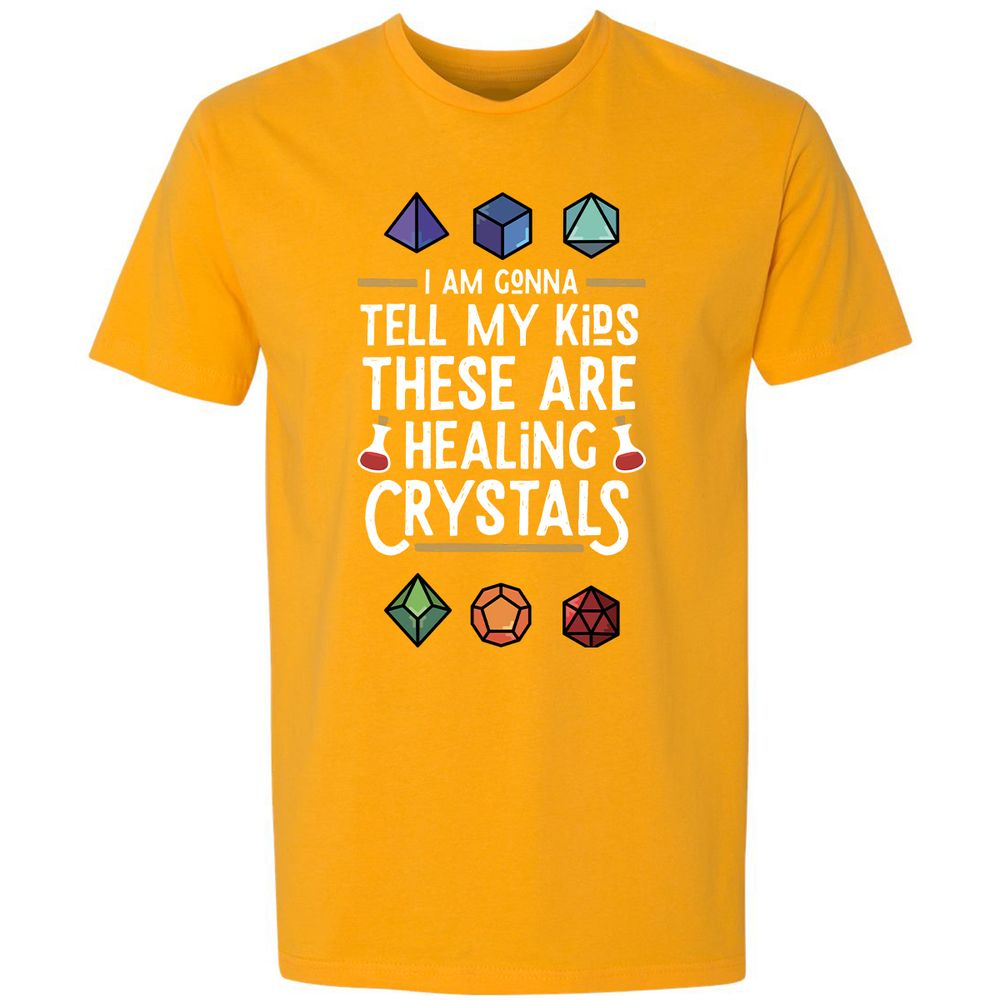 Healing Crystals Premium Unisex T-Shirt - Gold - 12