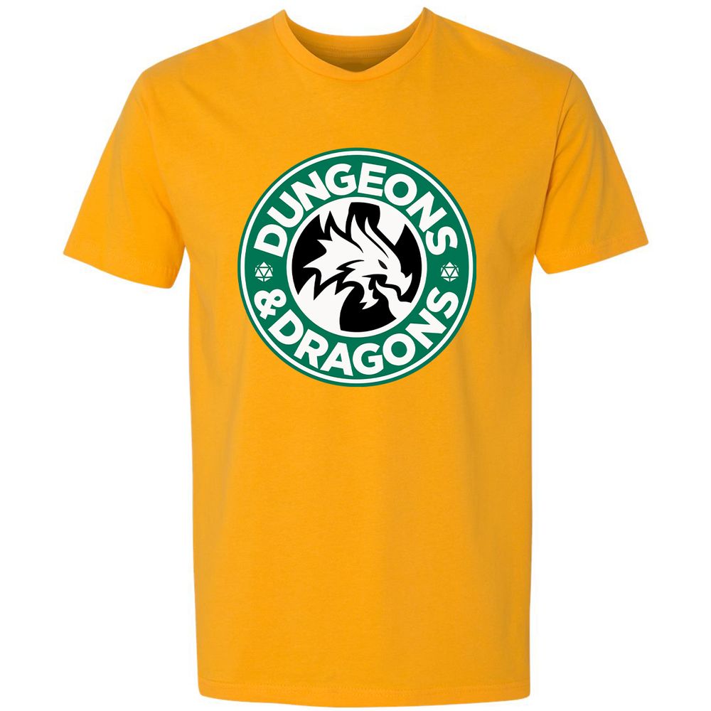 D&D Coffee Premium Unisex T-Shirt - Gold - 12
