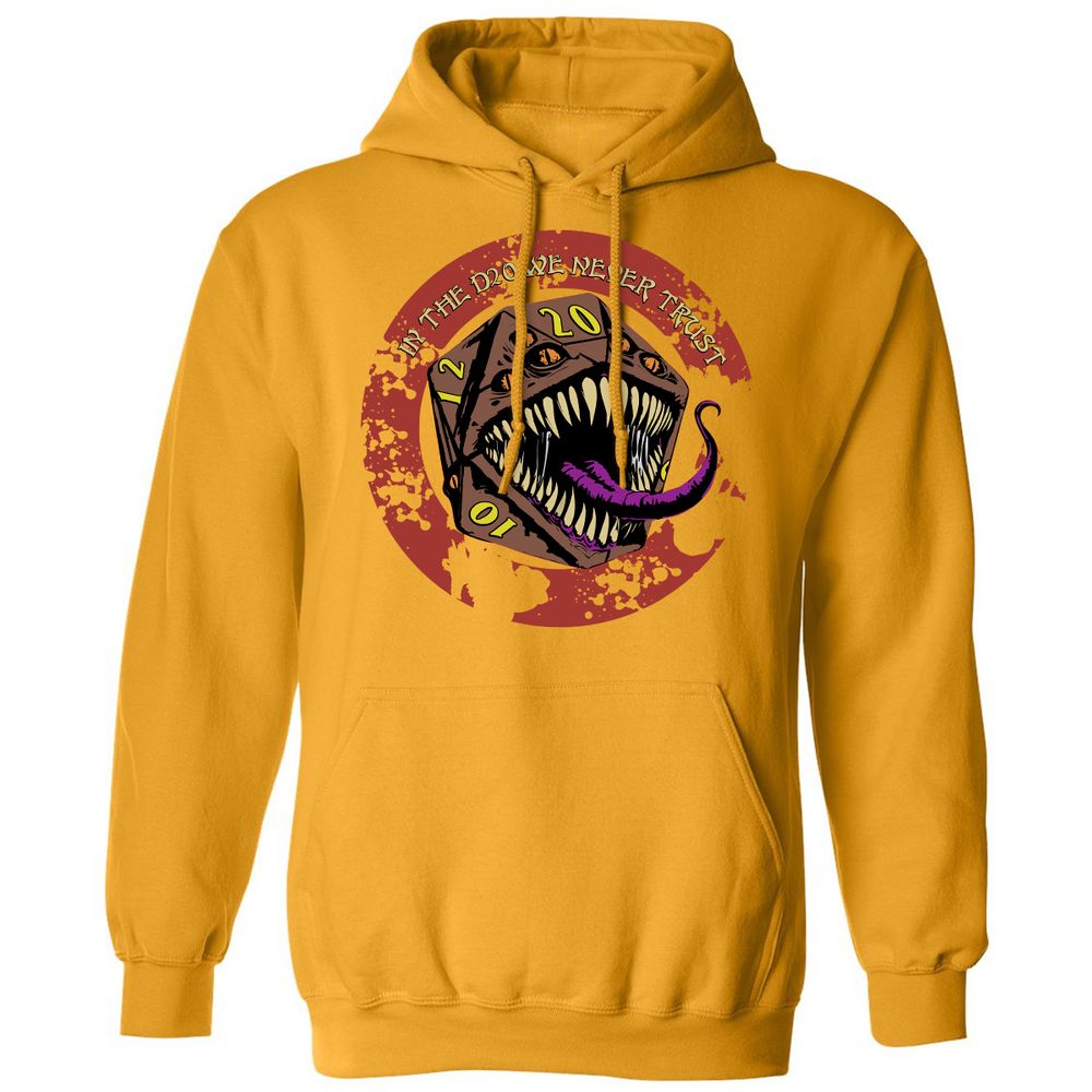 In The D20 We Never Trust Classic Unisex Hoodie - Gold - 12