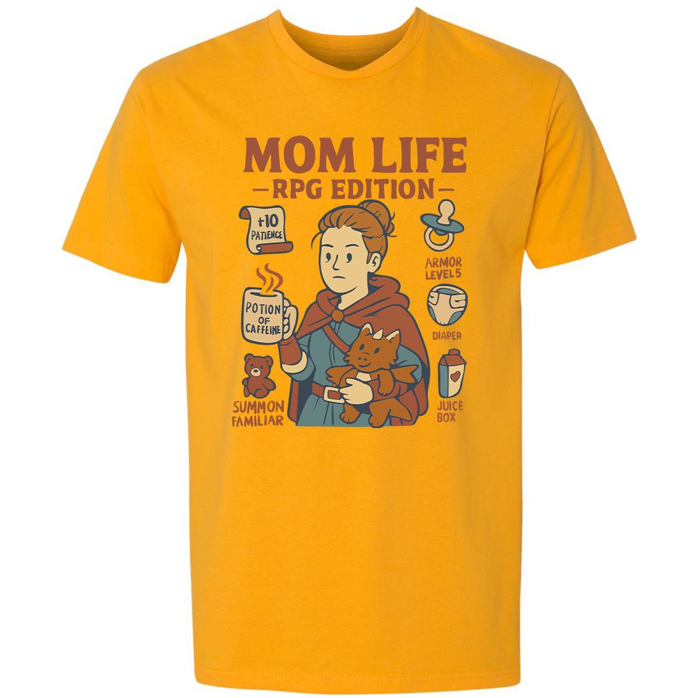 Mom Life RPG Edition Premium Unisex T-Shirt - Gold - 12