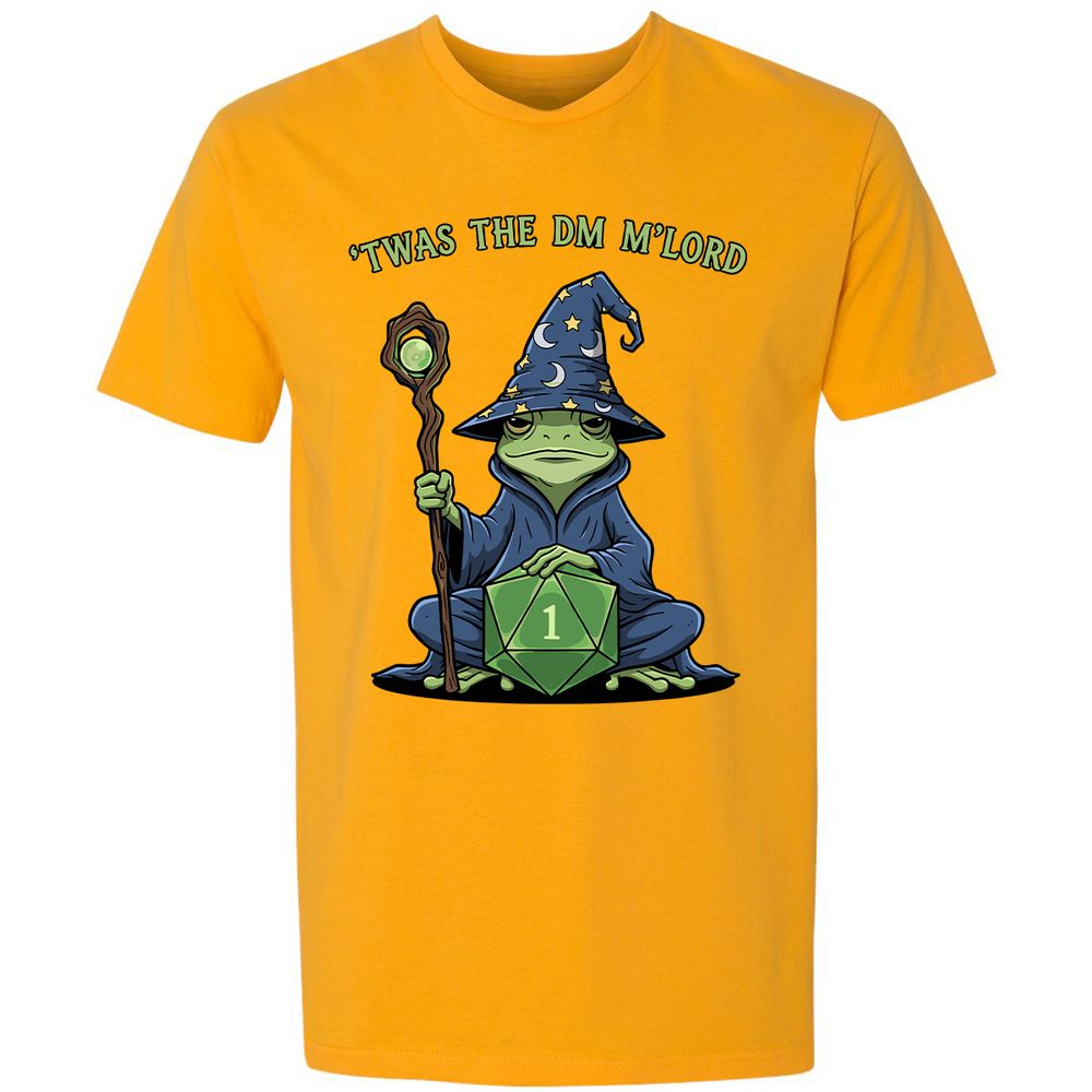 Twas the DM M’lord Premium Unisex T-Shirt - Gold - 12