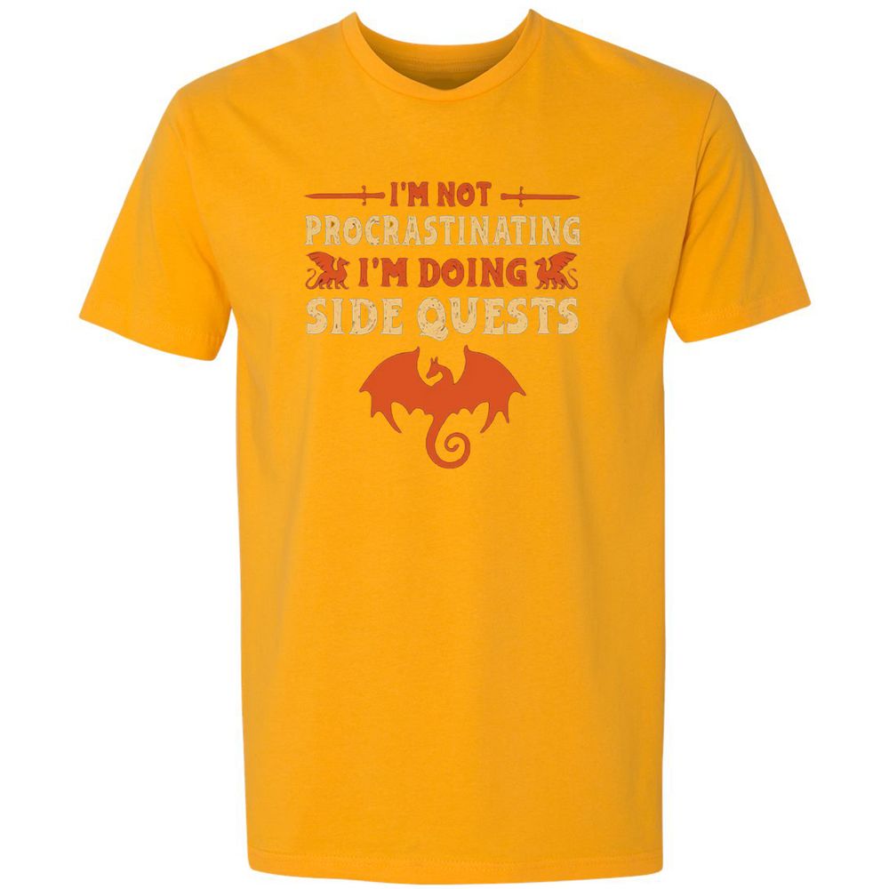 I'm Doing Side Quests Premium Unisex T-Shirt - Gold - 12