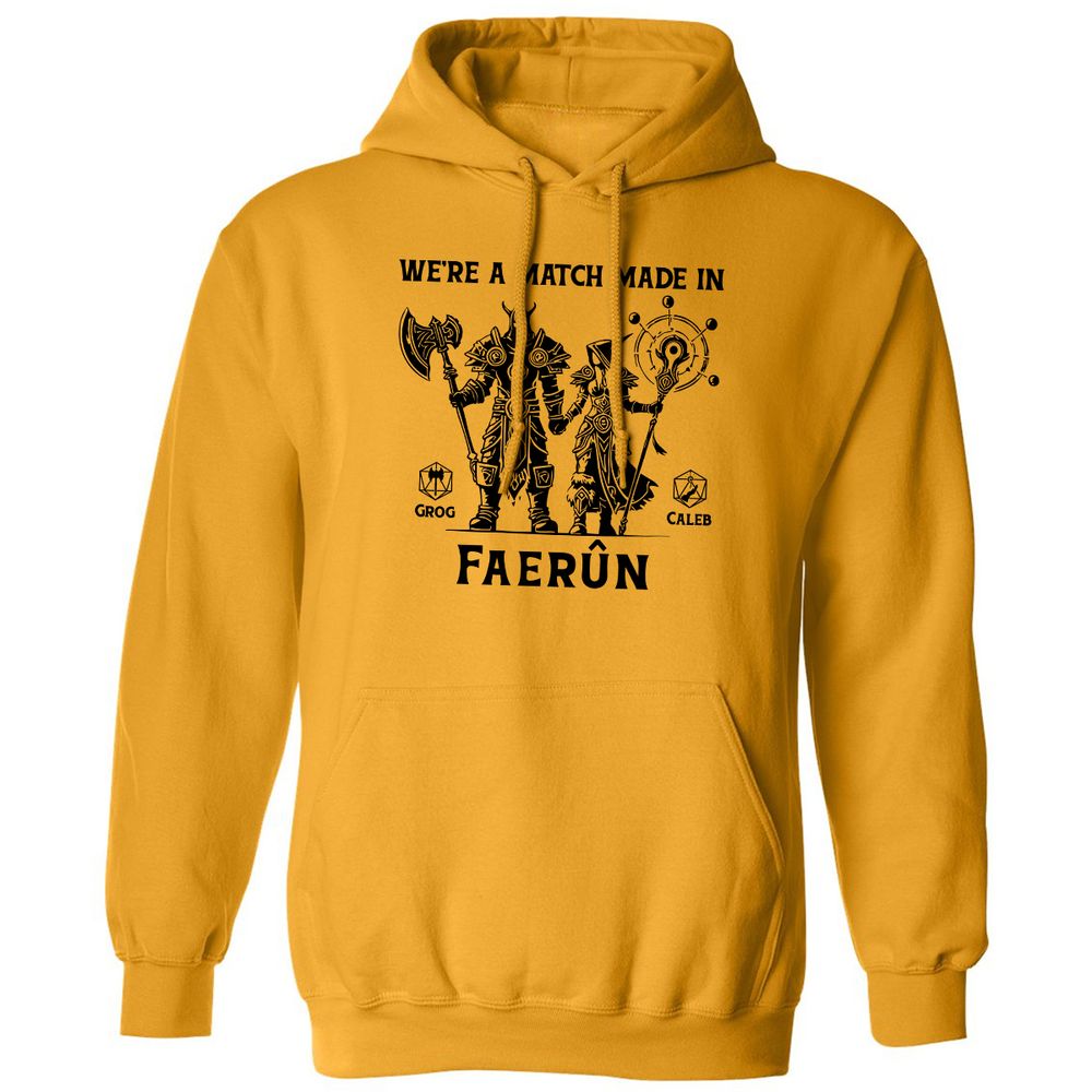 Custom DnD Class Couple Classic Unisex Hoodie - Gold - 12