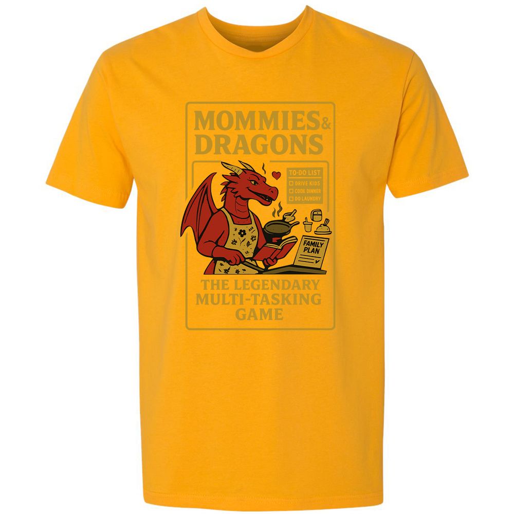 Mommies & Dragons Premium Unisex T-Shirt - Gold - 12