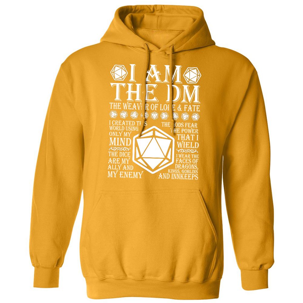 I Am The DM The Weaver Of Lore And Fate Classic Unisex Hoodie - Gold - 12