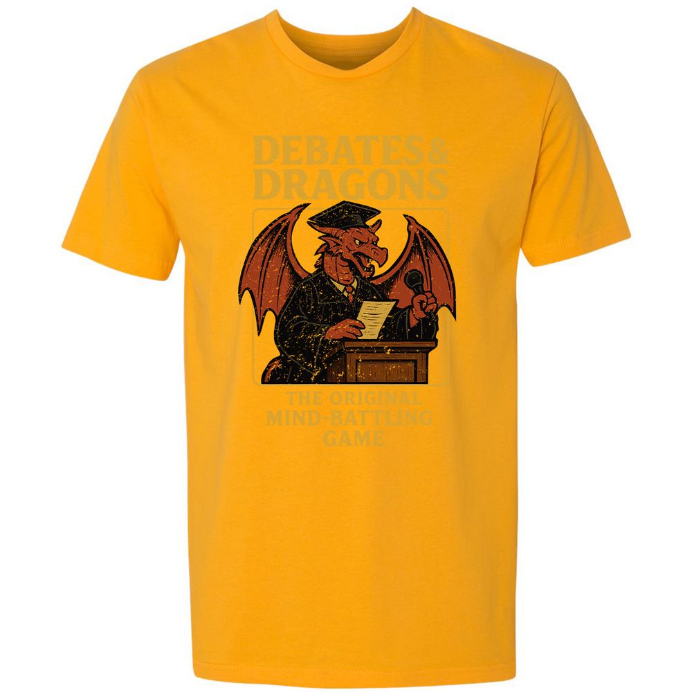 Debates & Dragons Premium Unisex T-Shirt - Gold - 12