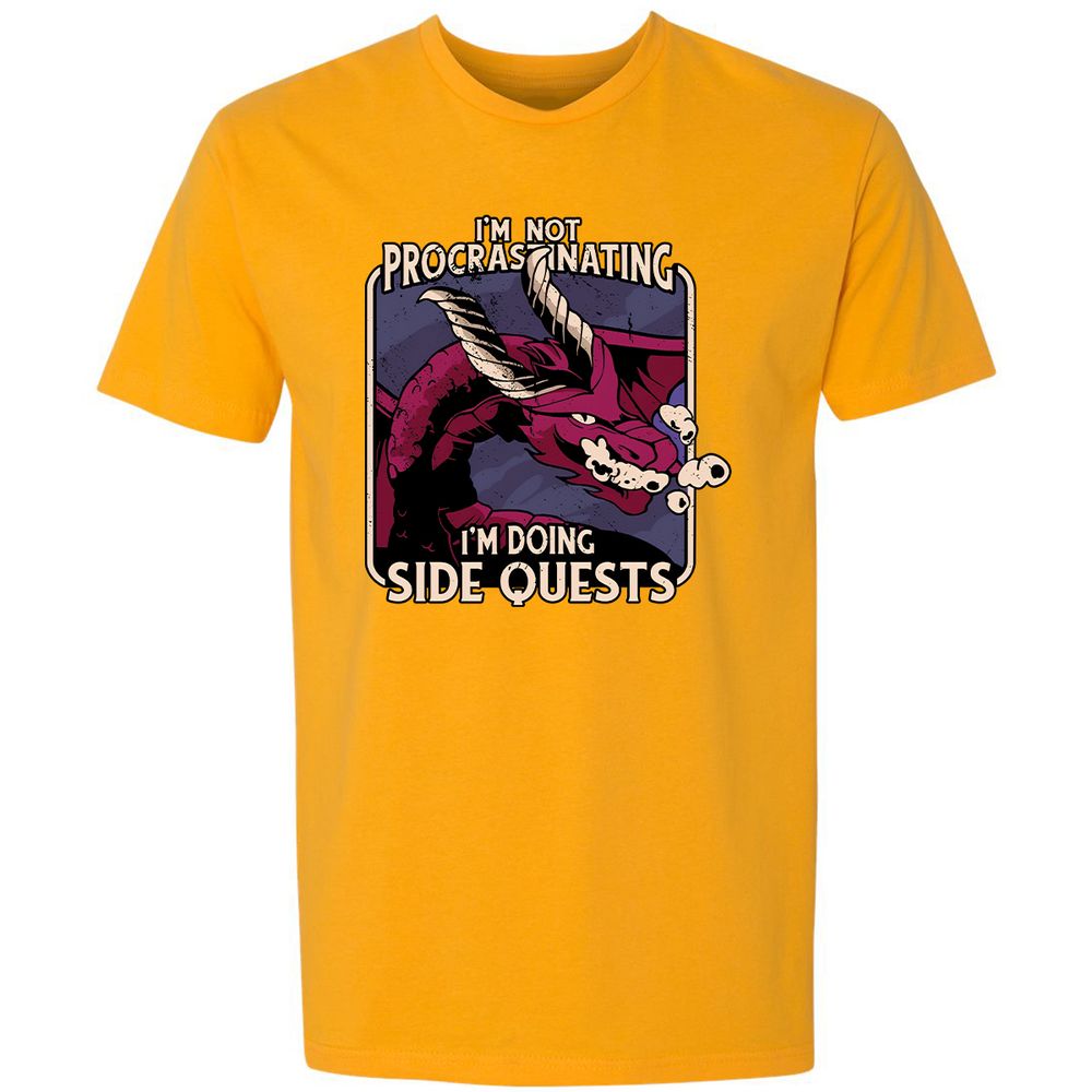 Doing Side Quests Premium Unisex T-Shirt - Gold - 12