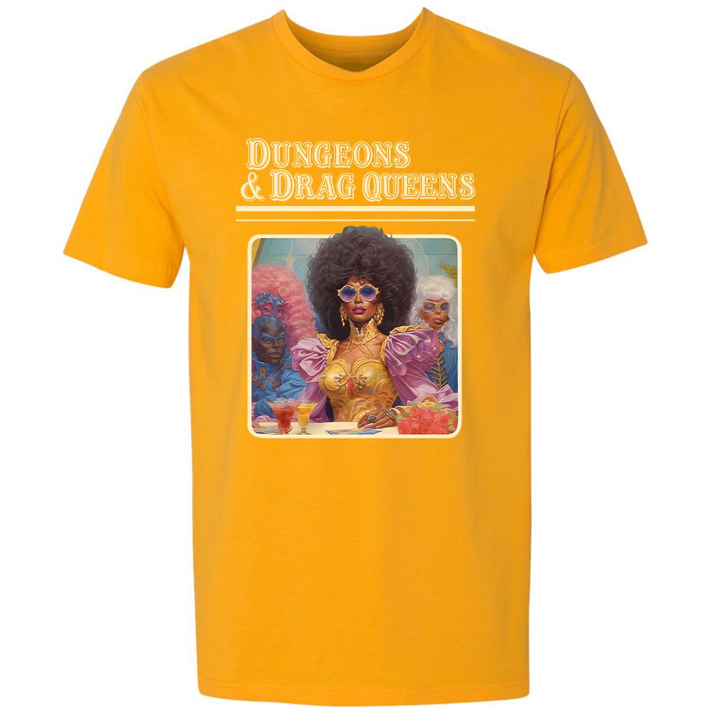 Dungeons & Drag Queens Premium Unisex T-Shirt - Gold - 12
