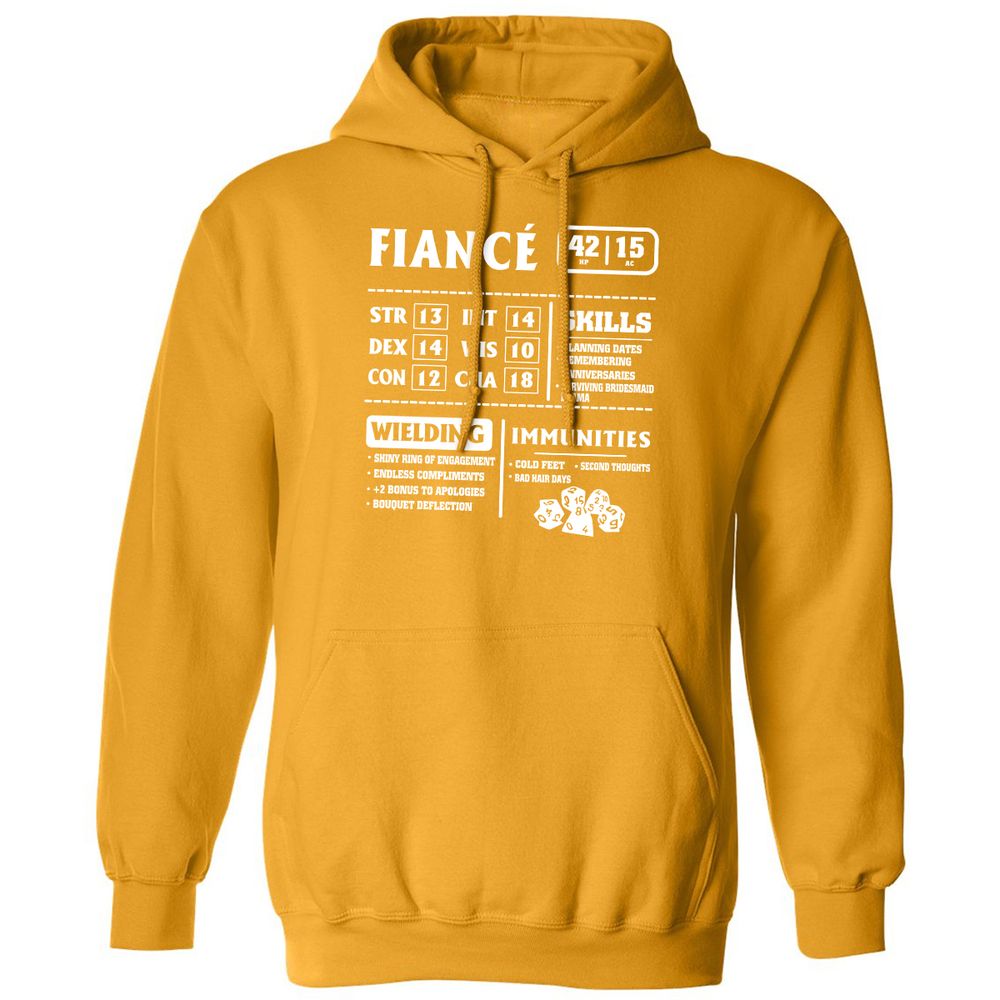 Fiance Stats Classic Unisex Hoodie - Gold - 12