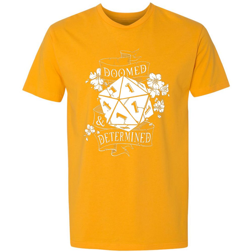 Doomed Determined Premium Unisex T-Shirt - Gold - 12