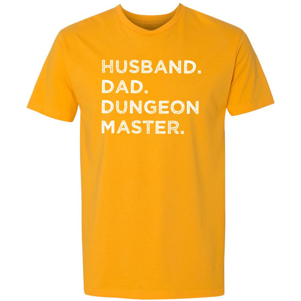 Husband Dad Dungeon Master Premium Unisex T-Shirt - Gold - 12