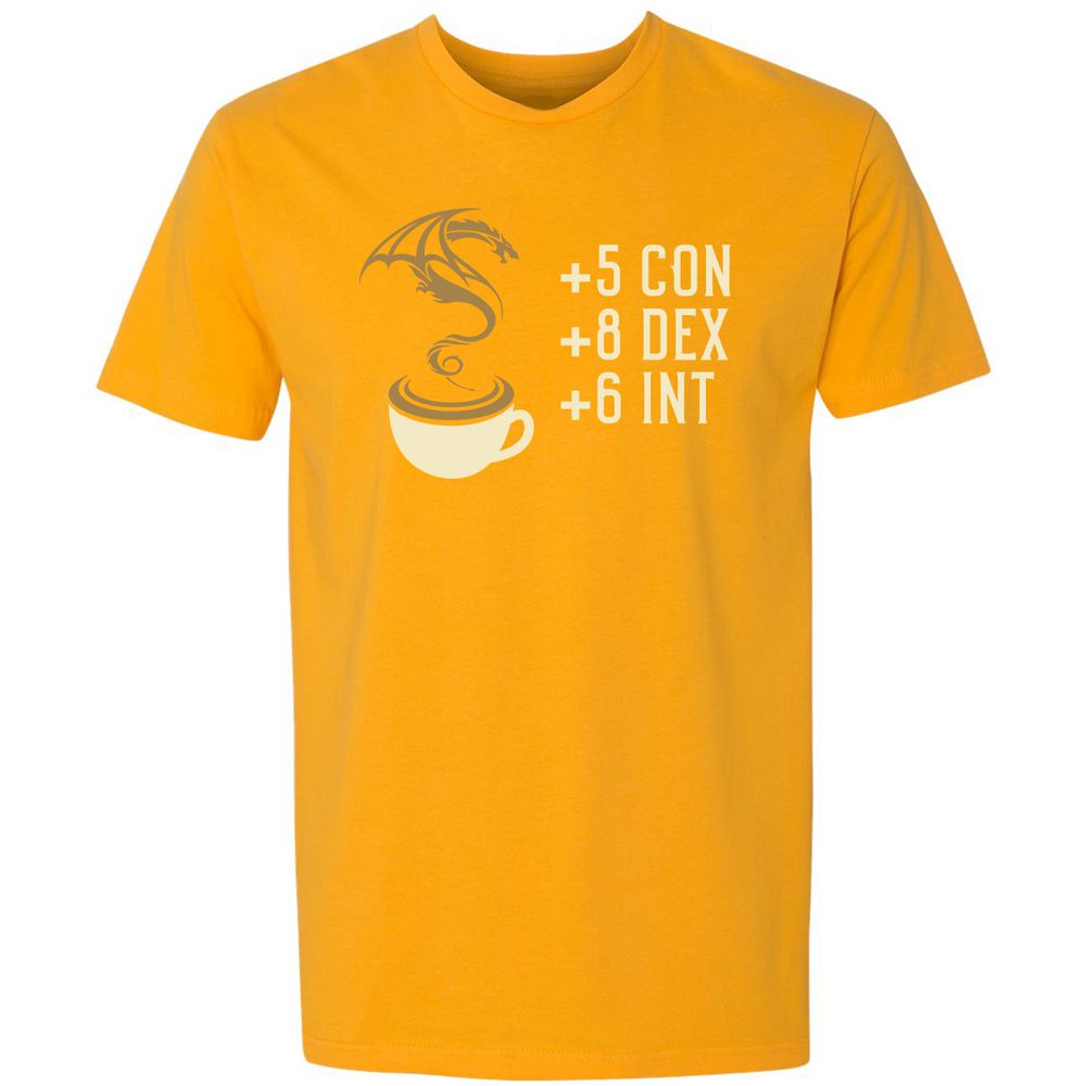 Coffee Dragon Premium Unisex T-Shirt - Gold - 12