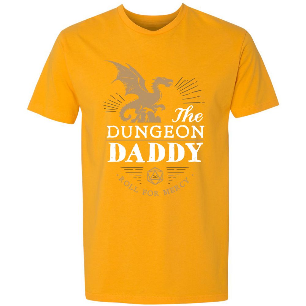 Dungeon Daddy Roll For Mercy Premium Unisex T-Shirt - Gold - 12