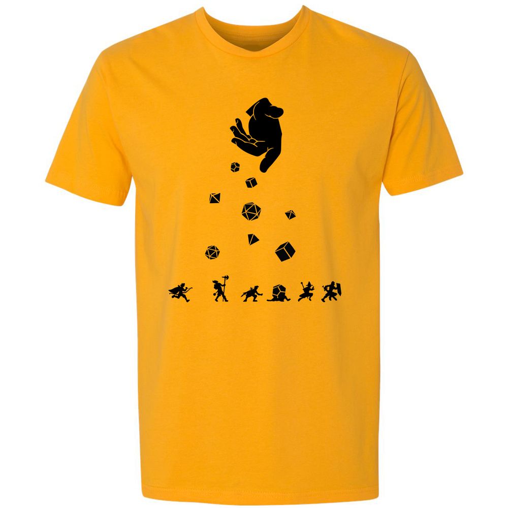 Rocks Fall, Everyone Dice Premium Unisex T-Shirt - Gold - 12