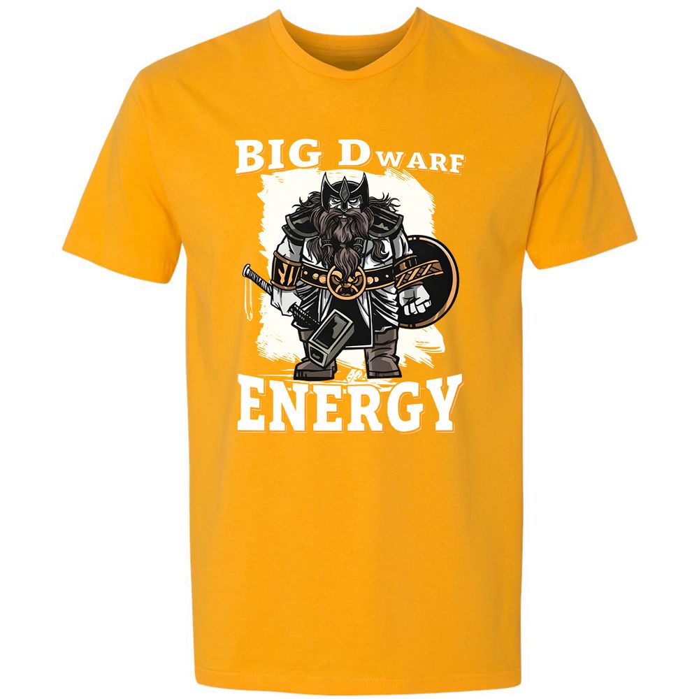 Big Dwarf Energy Premium Unisex T-Shirt - Gold - 12