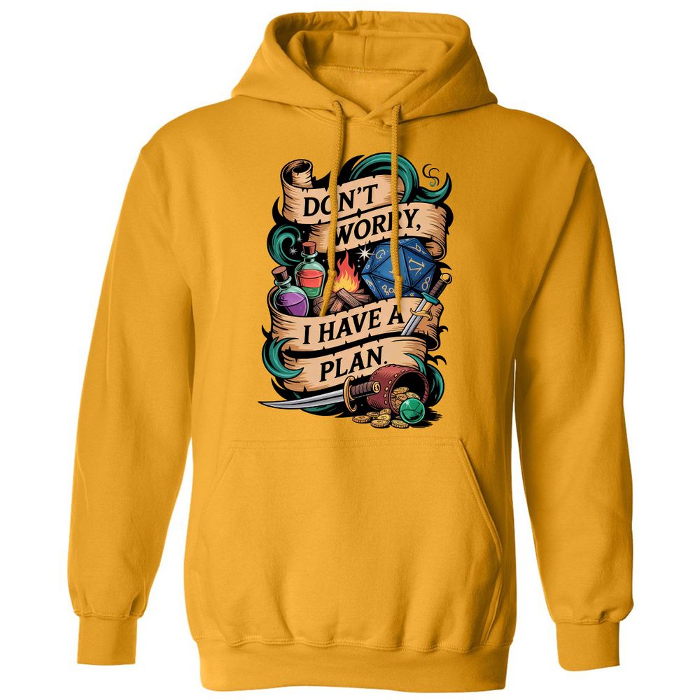 Don't Worry I Have A Plan Classic Unisex Hoodie - Gold - 12