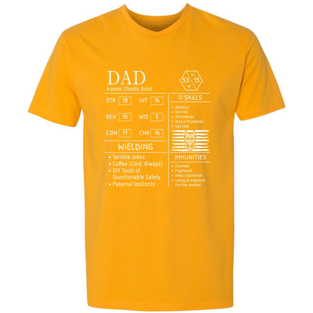 Dad Stats New - Gold - 12