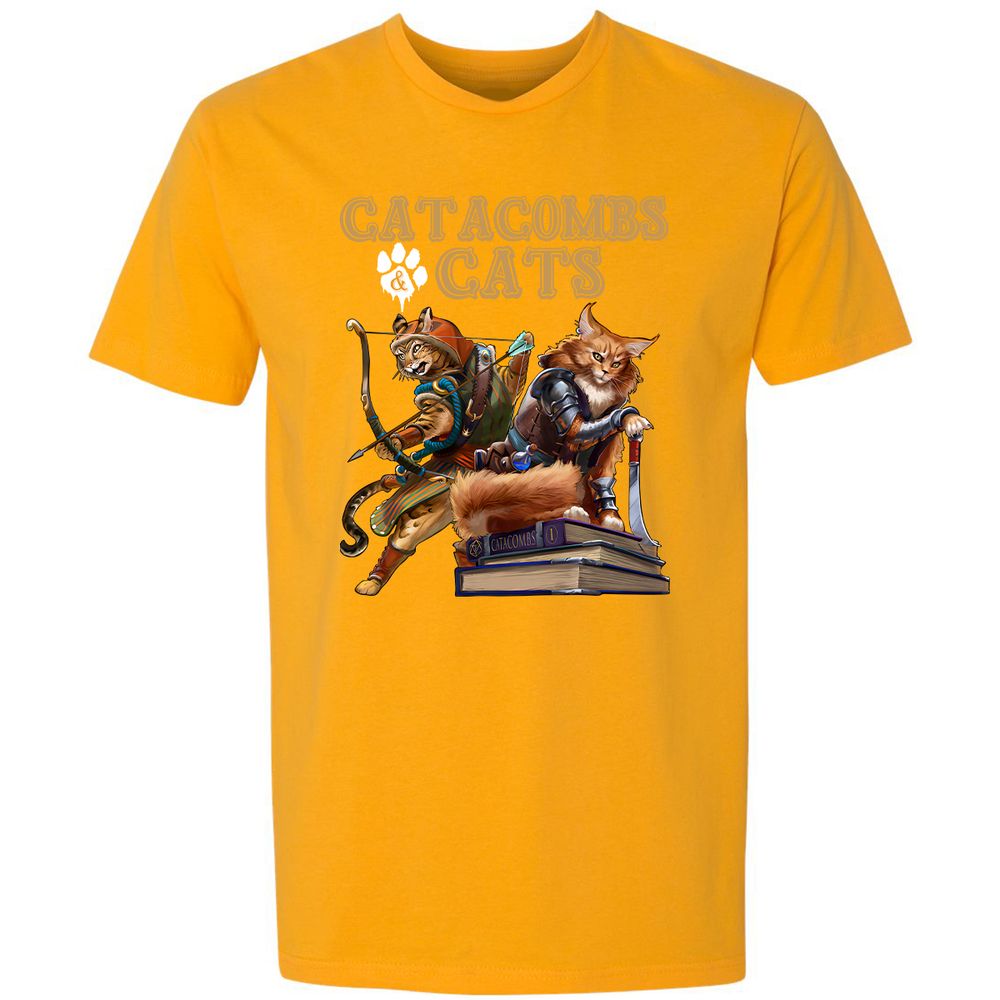 Catacombs & Cats Premium Unisex T-Shirt - Gold - 12