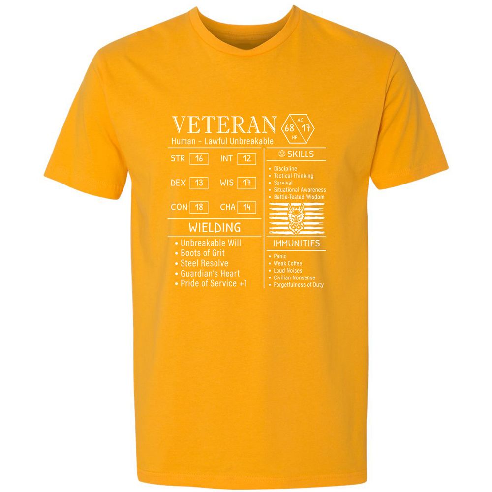 2710 veteran stats new Premium Unisex T-Shirt - Gold - 12