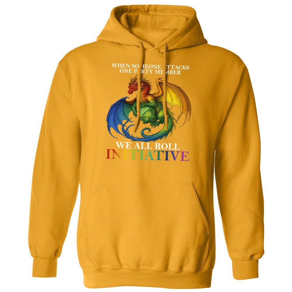 Dragon Roll For Initiative Classic Unisex Hoodie - Gold - 12