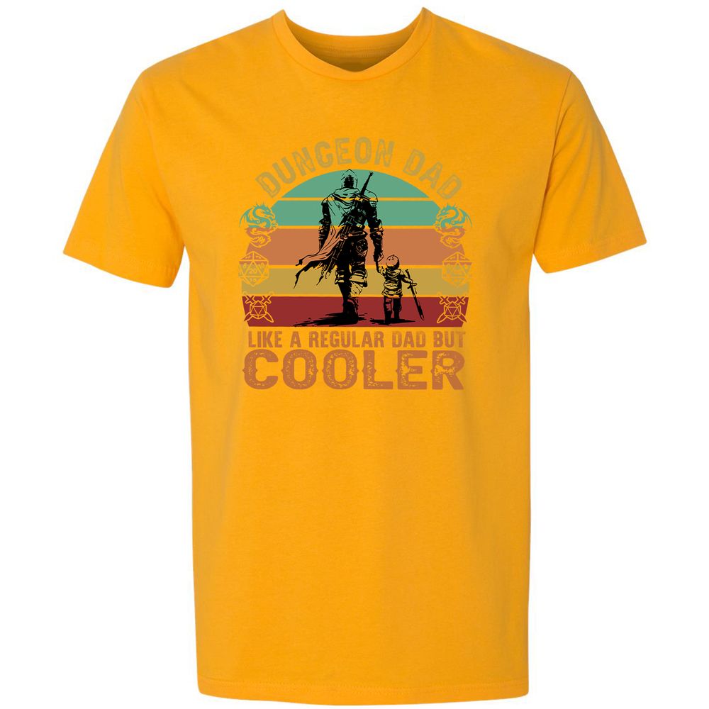 Dungeon Dad Like A Regular Dad Premium Unisex T-Shirt - Gold - 12