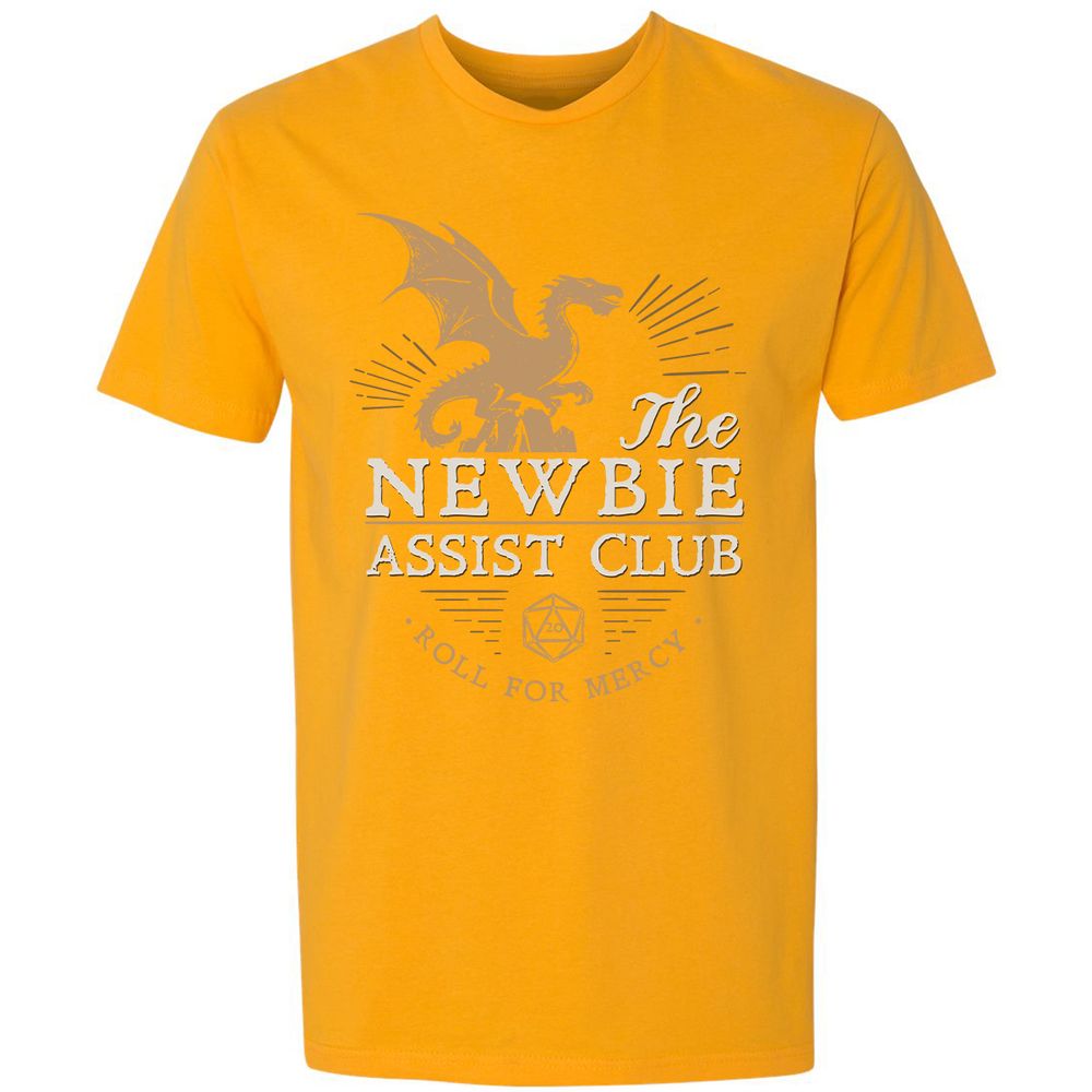 The Newbie Assist Club Premium Unisex T-Shirt - Gold - 12