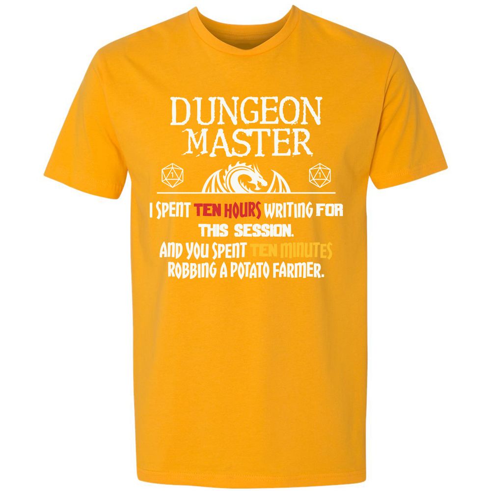 Dungeon Master Chaos Meme Premium Unisex T-Shirt - Gold - 12
