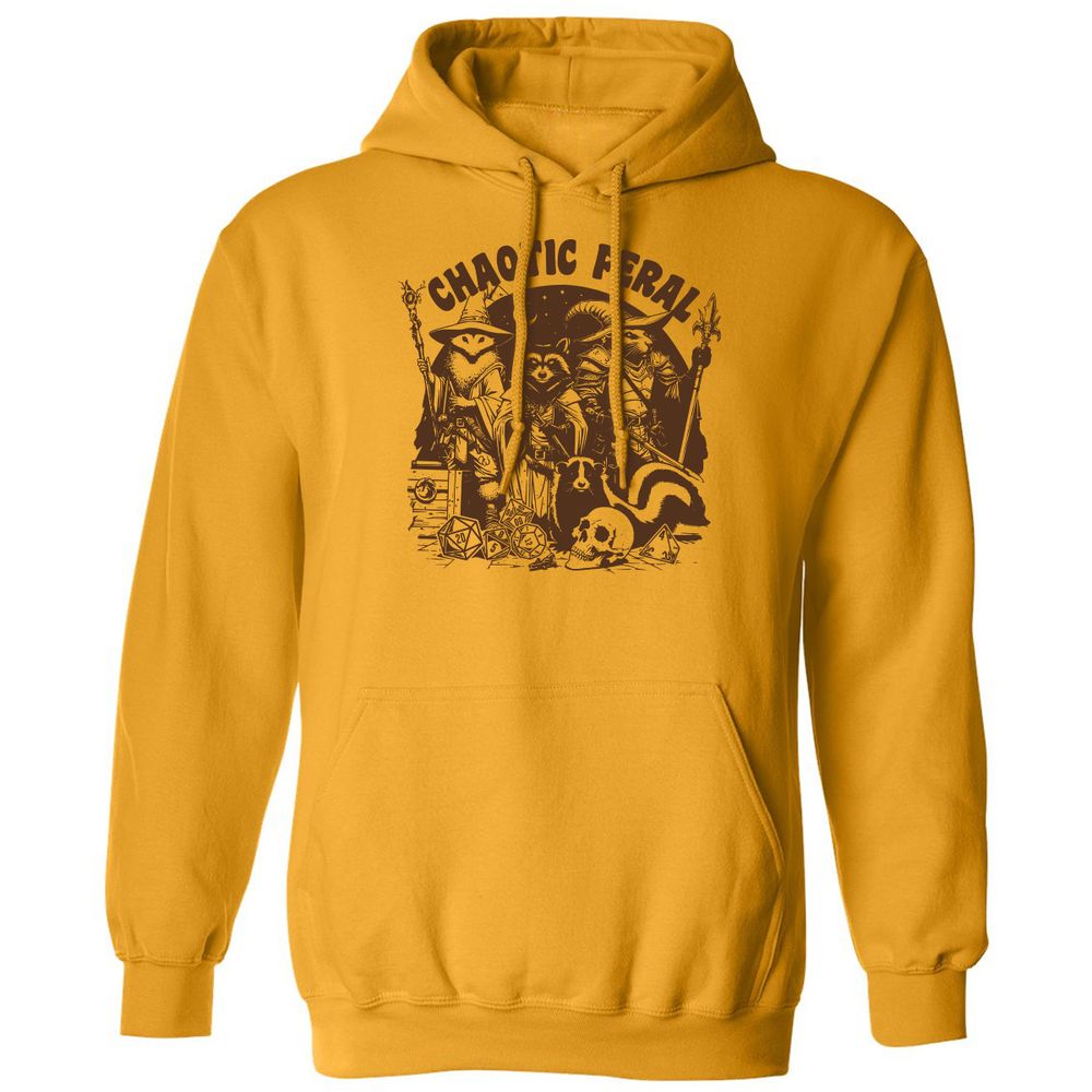 Raccoon Chaotic Feral Classic Unisex Hoodie - Gold - 12