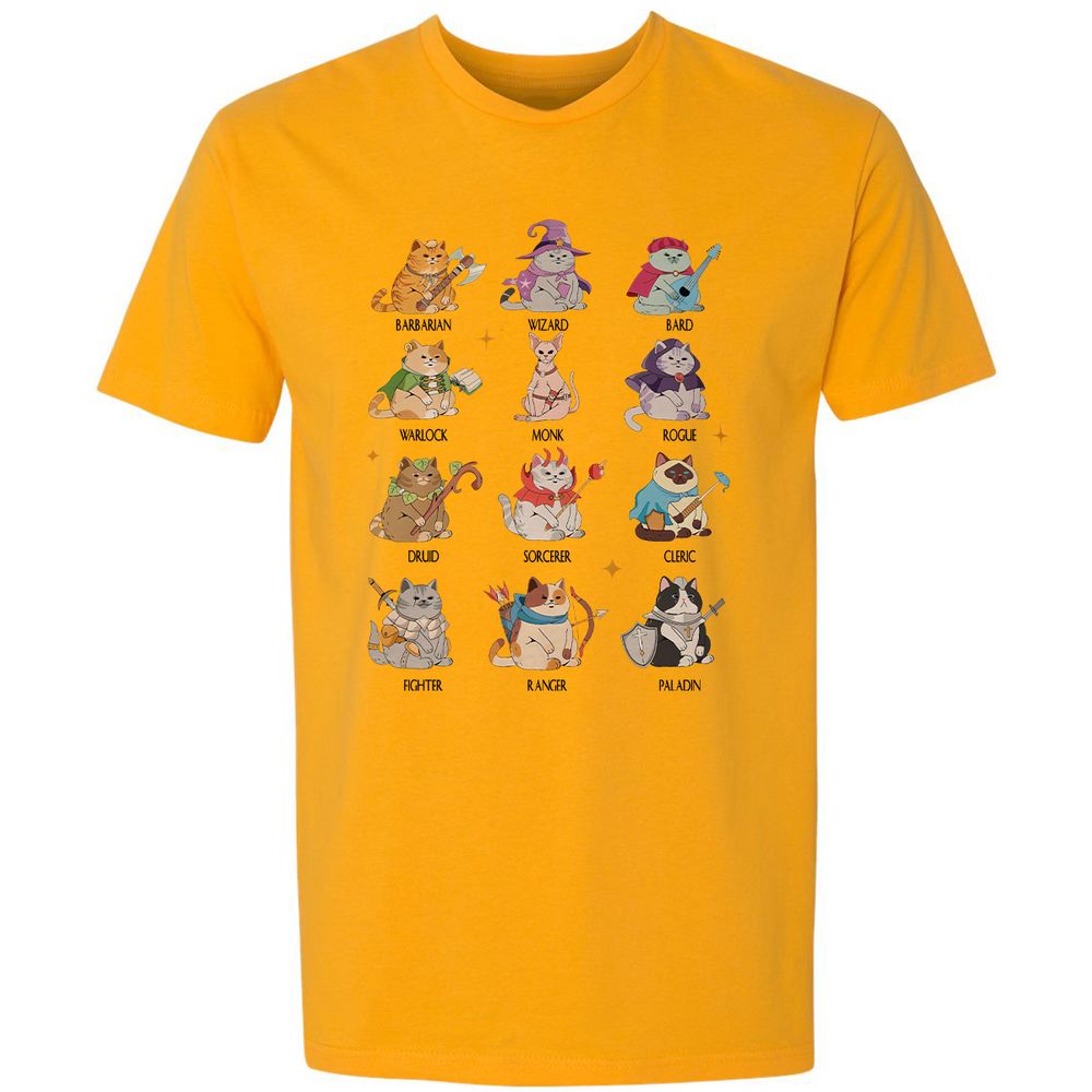 Dungeons And Cats Premium Unisex T-Shirt - Gold - 12