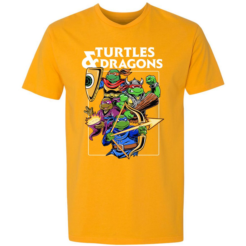 Turtles & Dragons Premium Unisex T-Shirt - Gold - 12