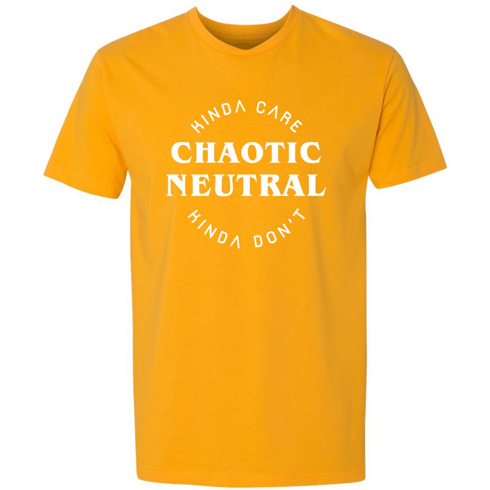 Chaotic Neutral Premium Unisex T-Shirt - Gold - 12
