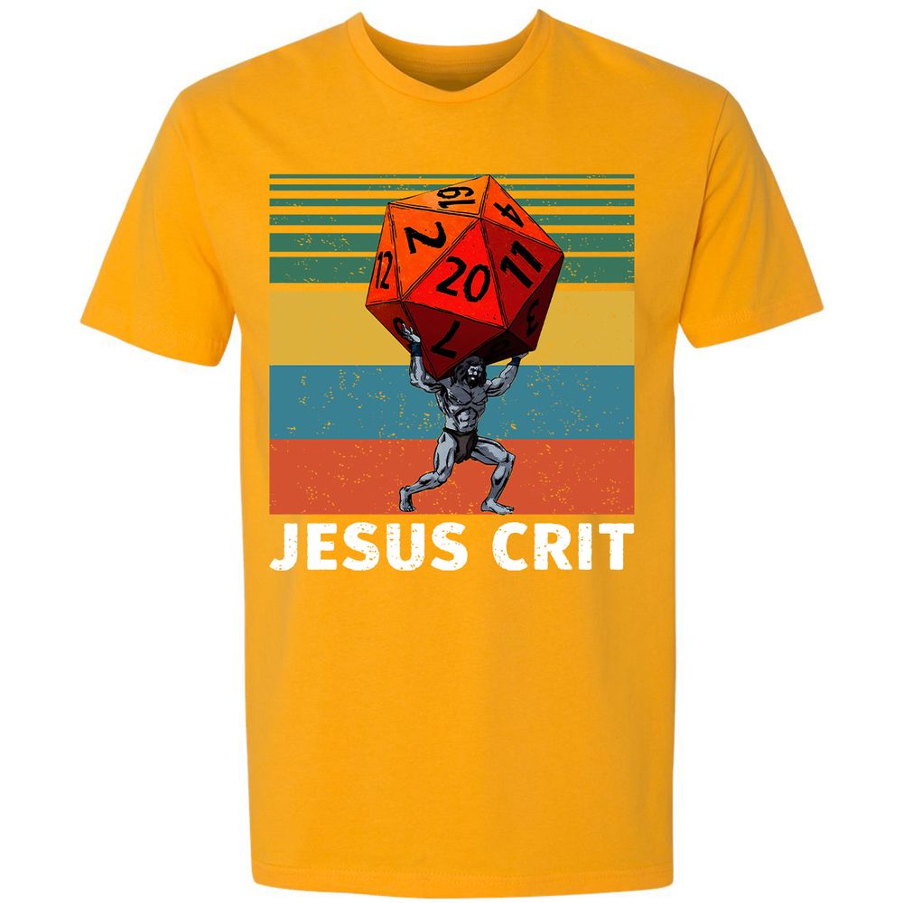 Jesus Crit Premium Unisex T-Shirt - Gold - 12