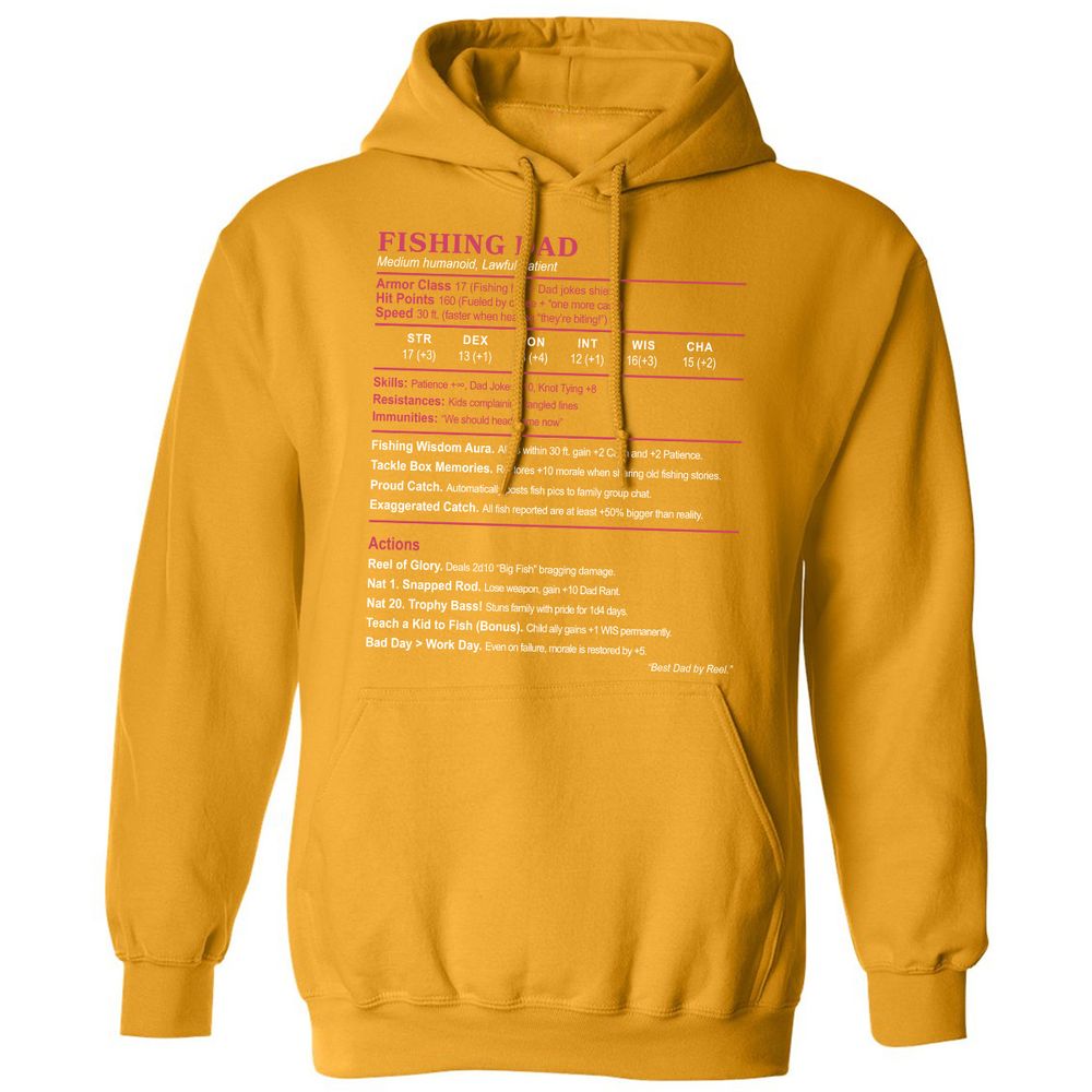 FISHING DAD Classic Unisex Hoodie - Gold - 12