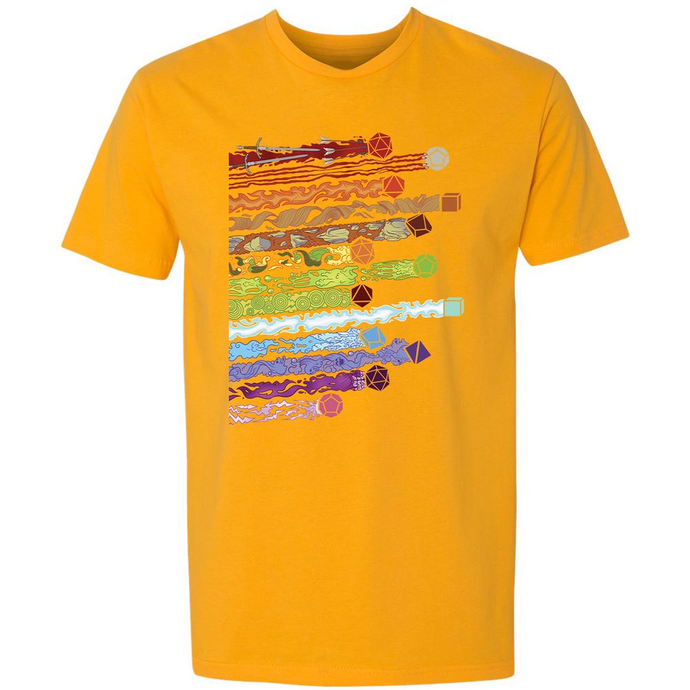 Damage Dices Premium Unisex T-Shirt - Gold - 12