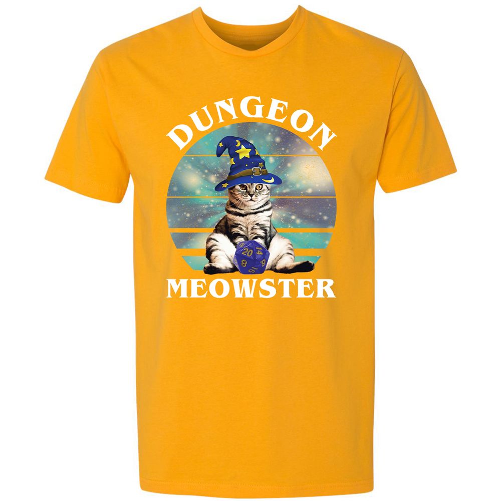 Dungeon Meowster Vintage Premium Unisex T-Shirt - Gold - 12