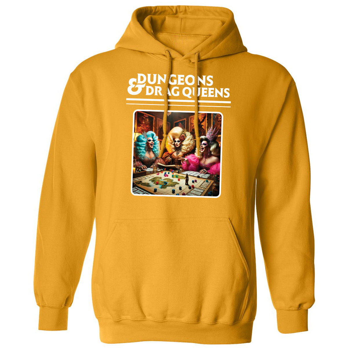 Dungeons & Drag Queens Classic Unisex Hoodie - Gold - 12