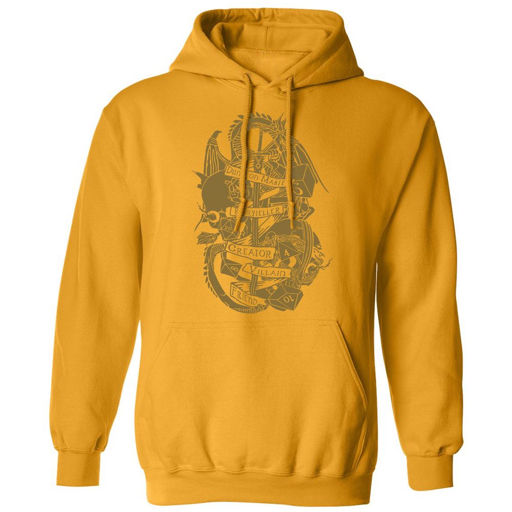 Dungeon Master Dragon Classic Unisex Hoodie - Gold - 12