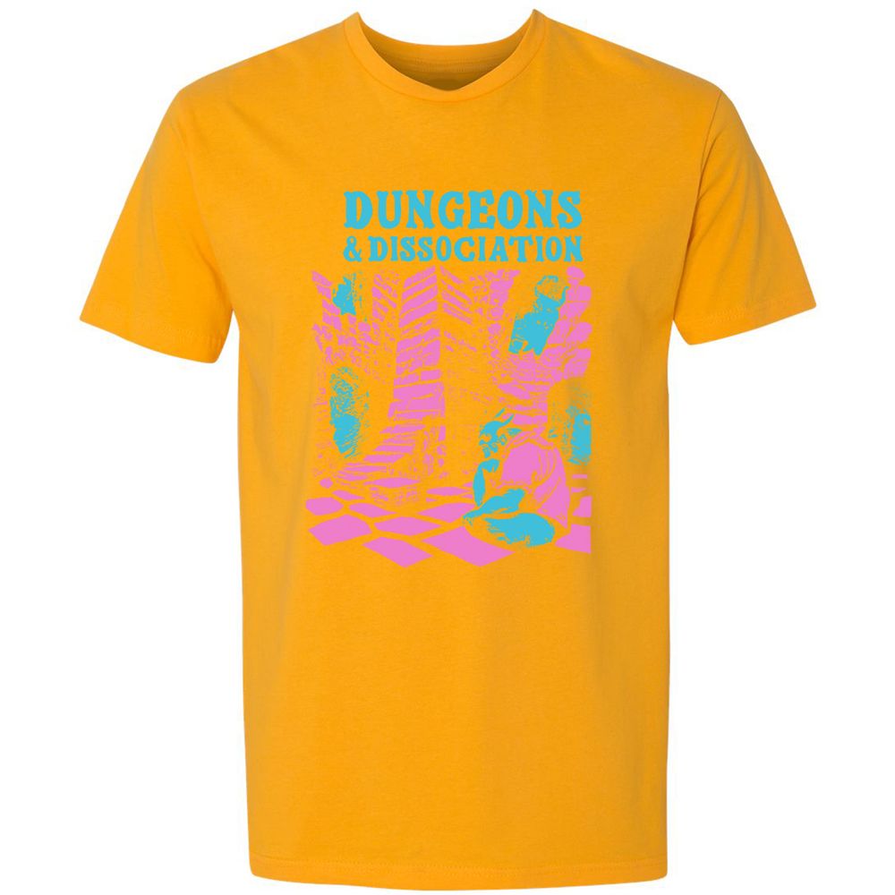 Dungeons And Dissociation Premium Unisex T-Shirt - Gold - 12