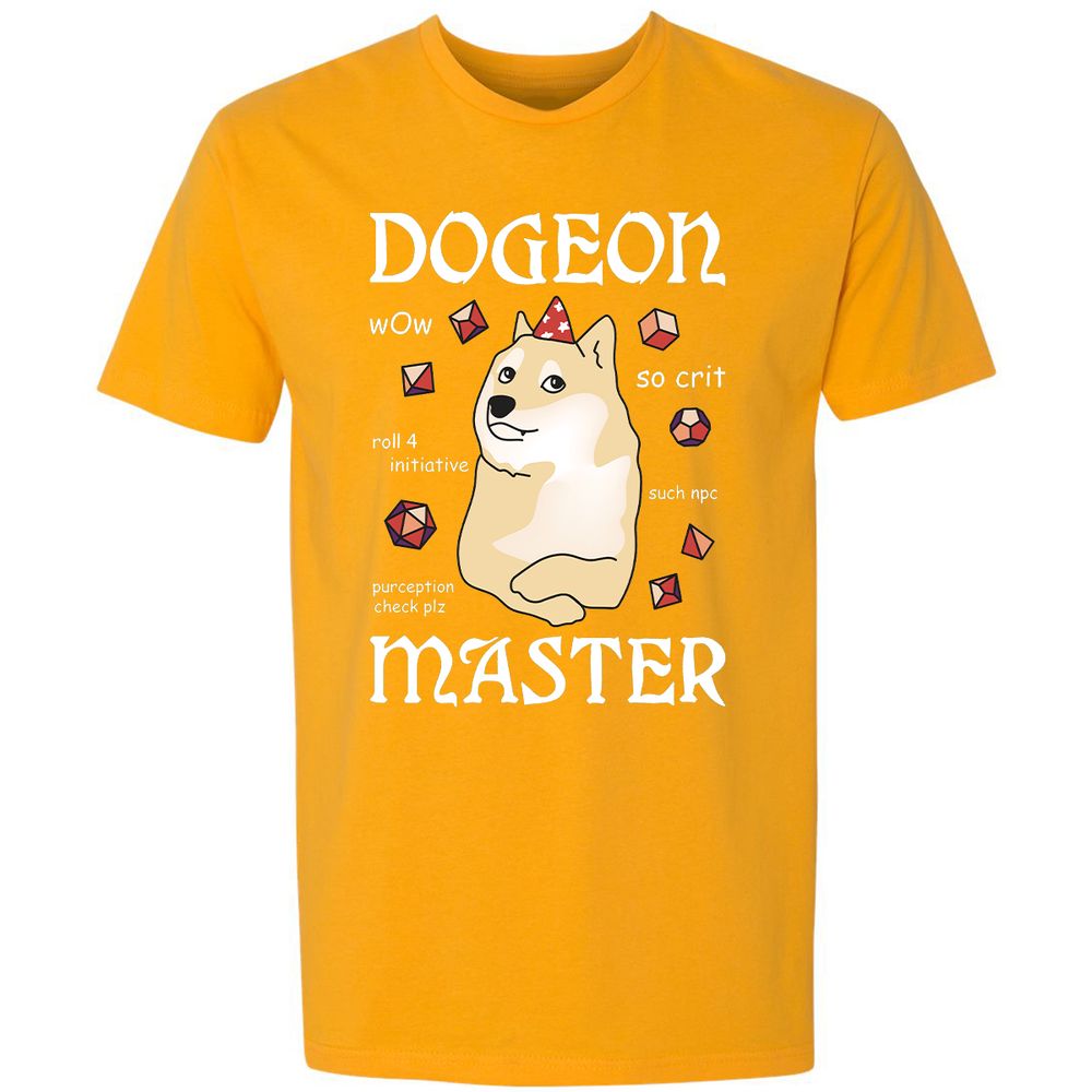 Dogeon Master Premium Unisex T-Shirt - Gold - 12