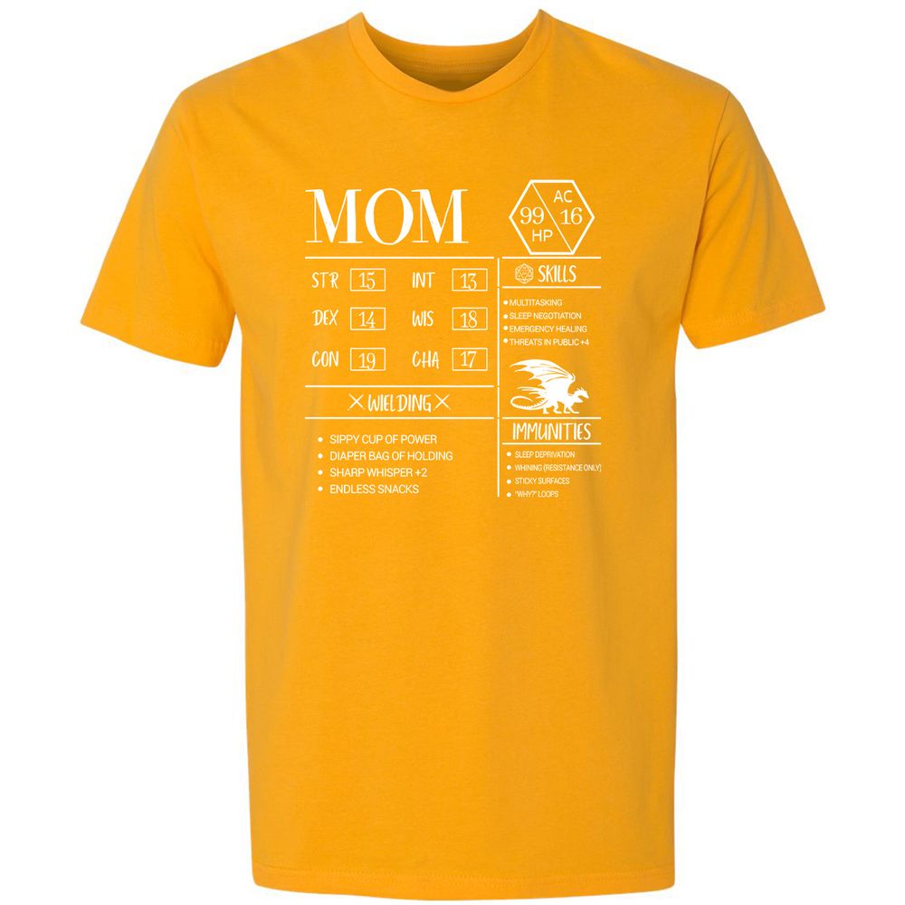 Mom New Premium Unisex T-Shirt - Gold - 12