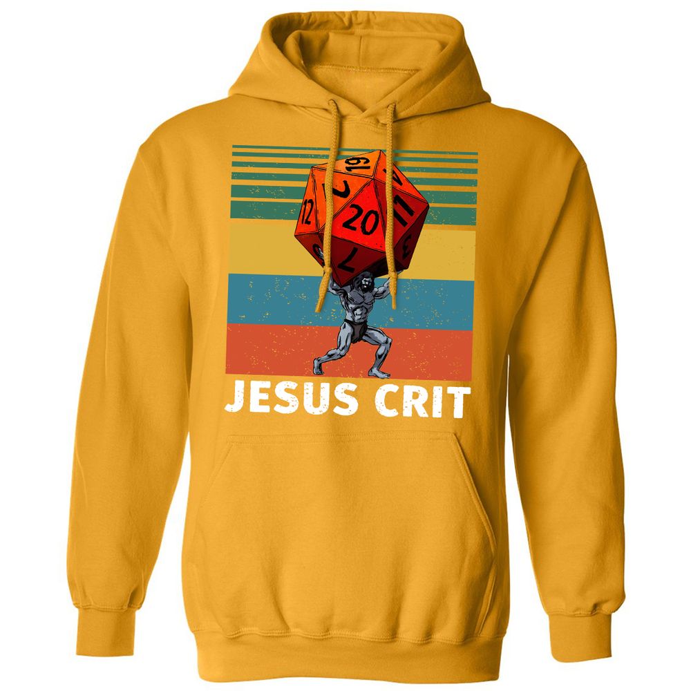 Jesus Crit Classic Unisex Hoodie - Gold - 12