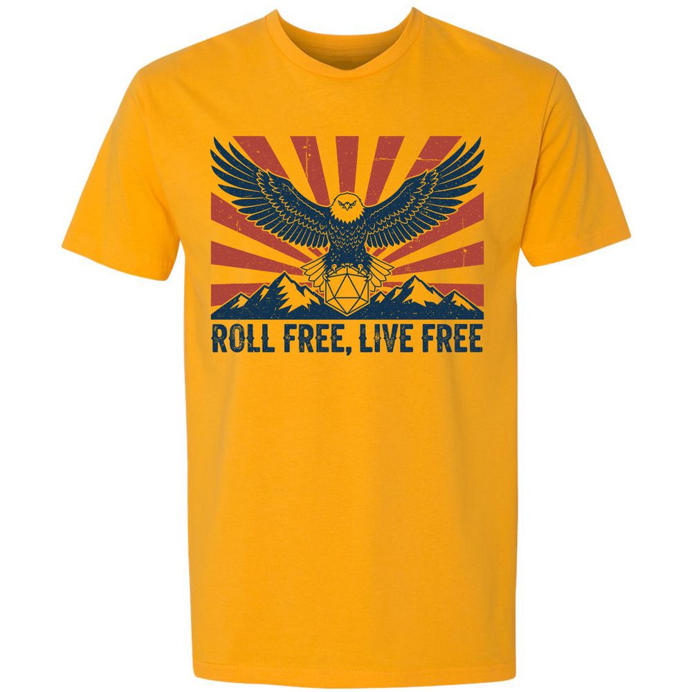 Roll Free, Live Free Premium Unisex T-Shirt - Gold - 12