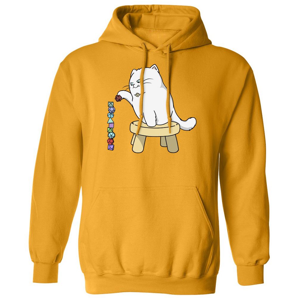 Cat Stacking Dice Classic Unisex Hoodie - Gold - 12