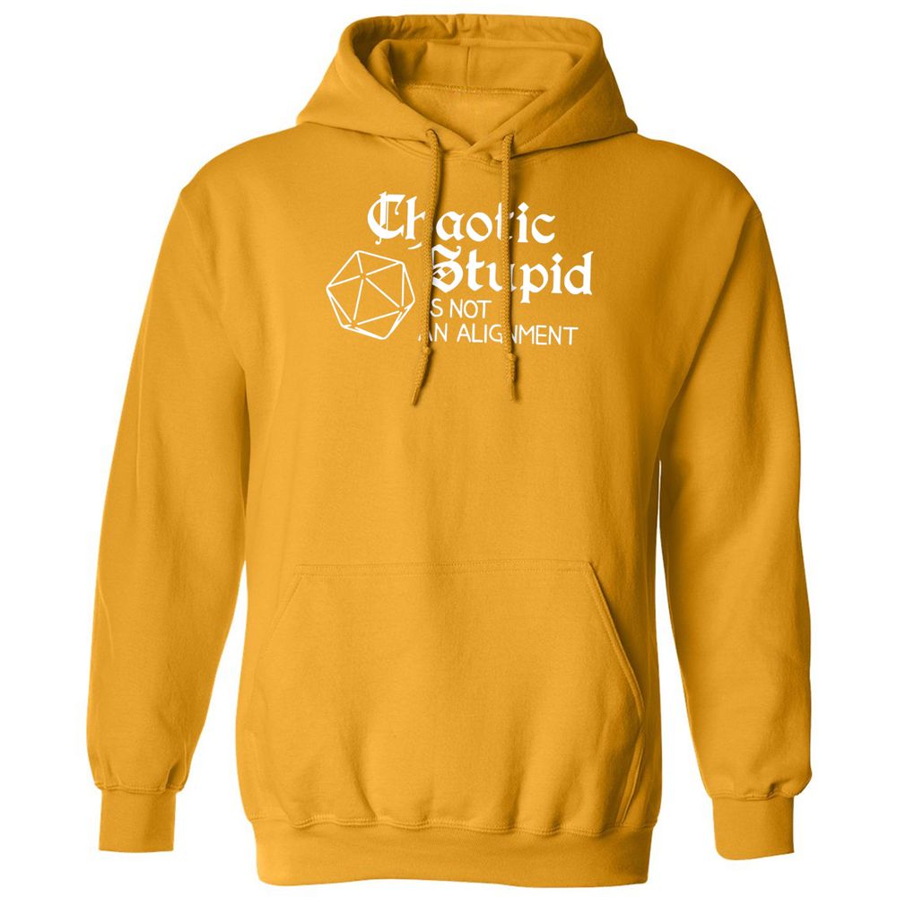 Chaotic Stupid Is Not An Alignment Classic Unisex Hoodie - Gold - 12