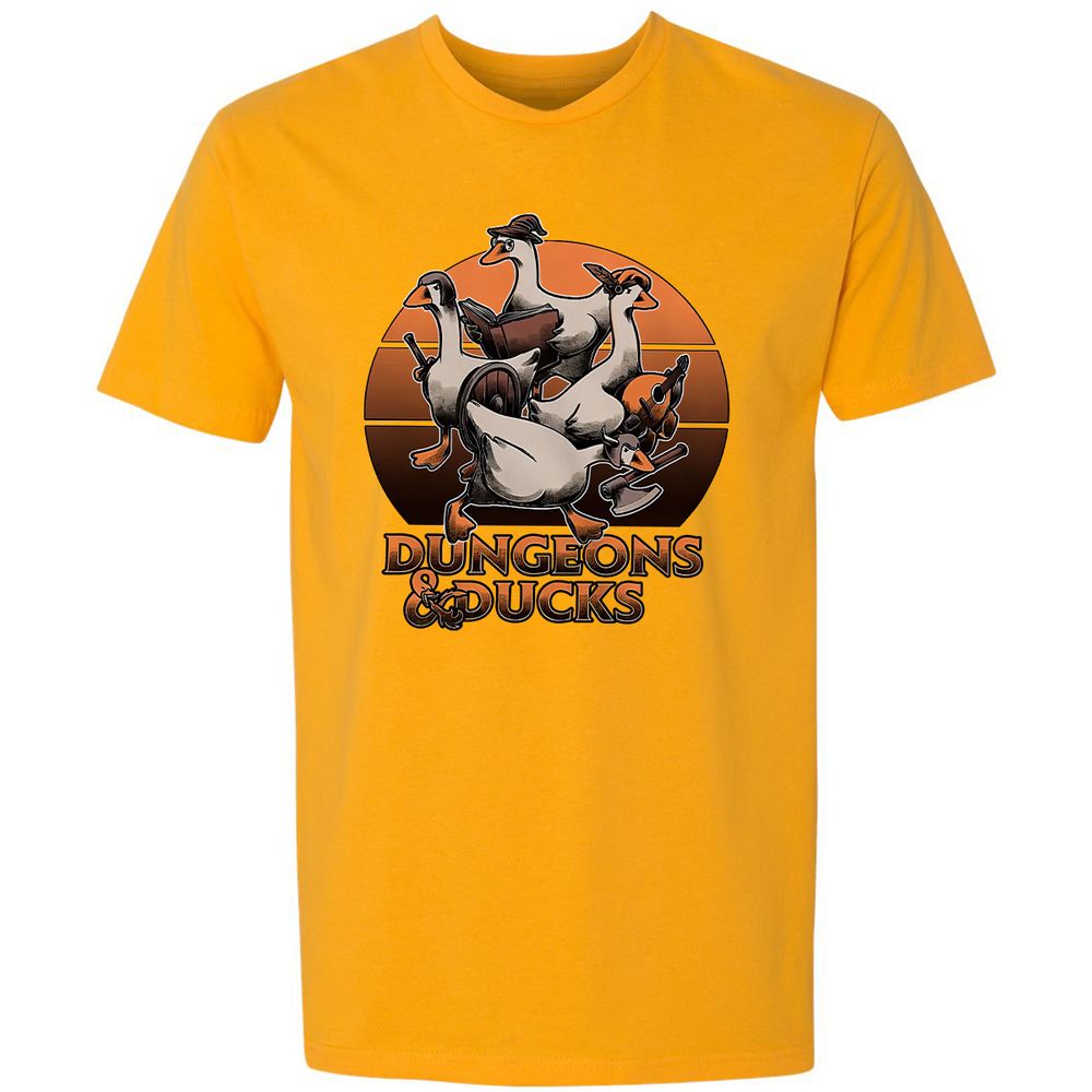 Dungeons And Ducks Premium Unisex T-Shirt - Gold - 12