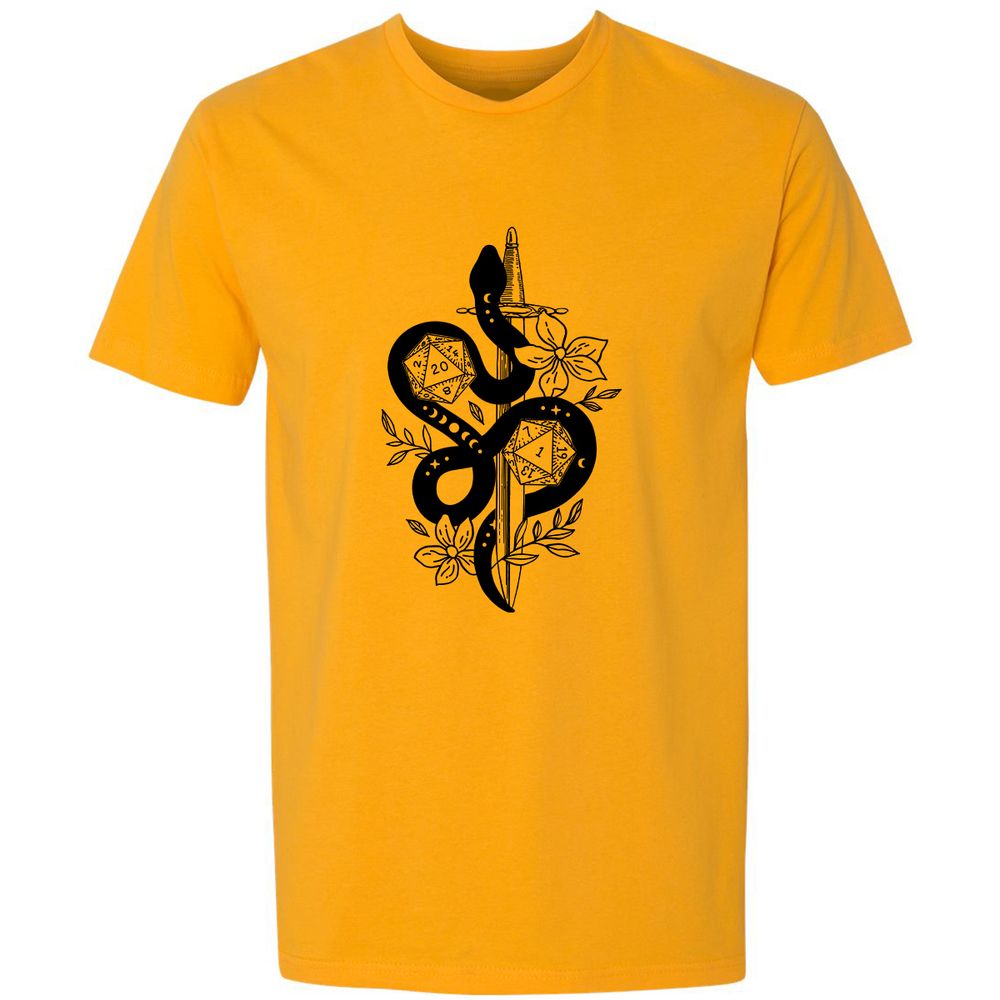 D20 Snake and Sword - Gold - 12