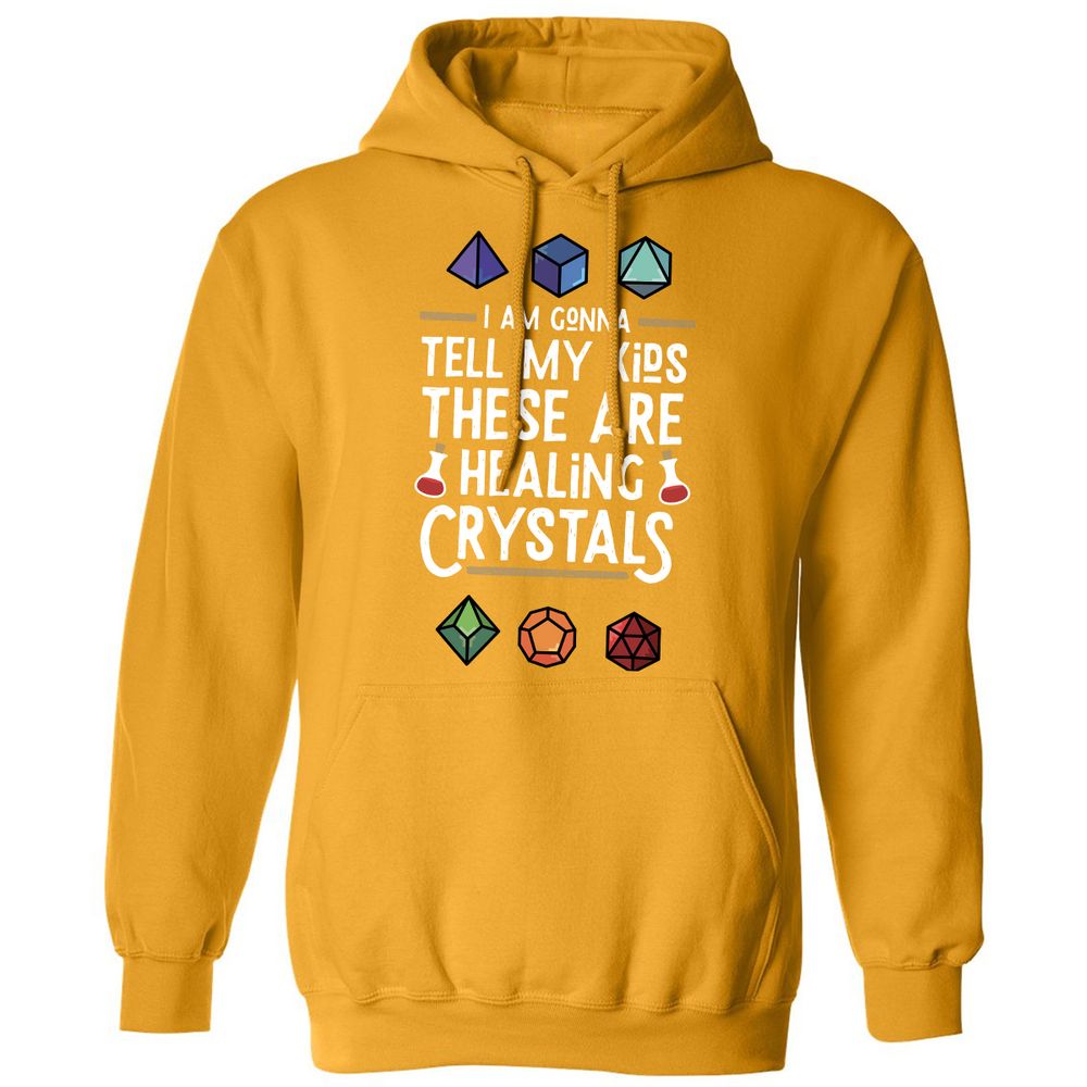 Healing Crystals Classic Unisex Hoodie - Gold - 12