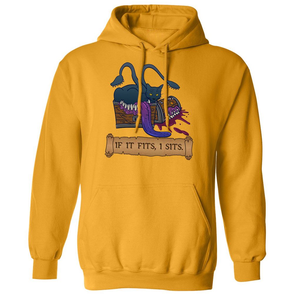 If It Fits I Sits Classic Unisex Hoodie - Gold - 12