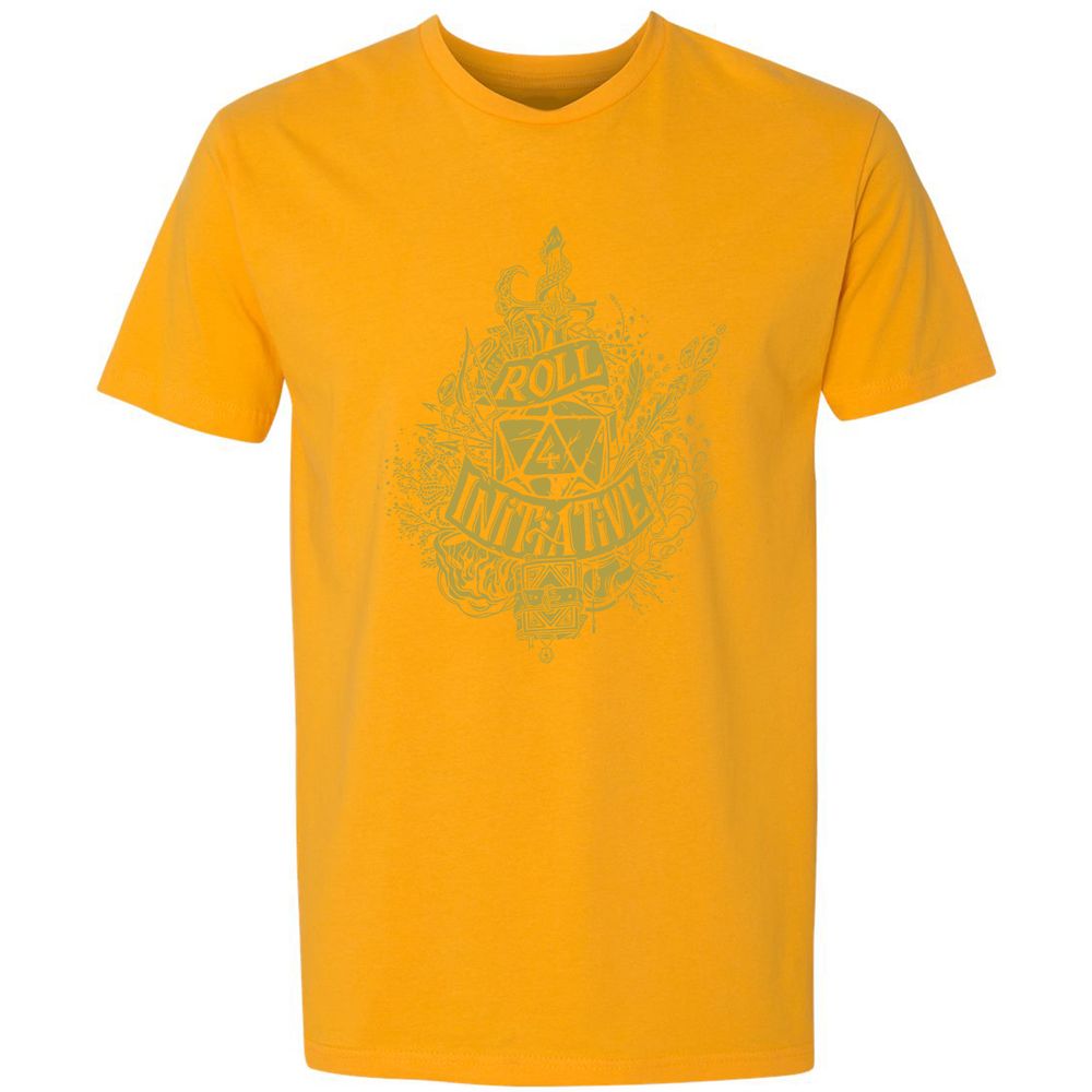 Roll Initiative Premium Unisex T-Shirt - Gold - 12